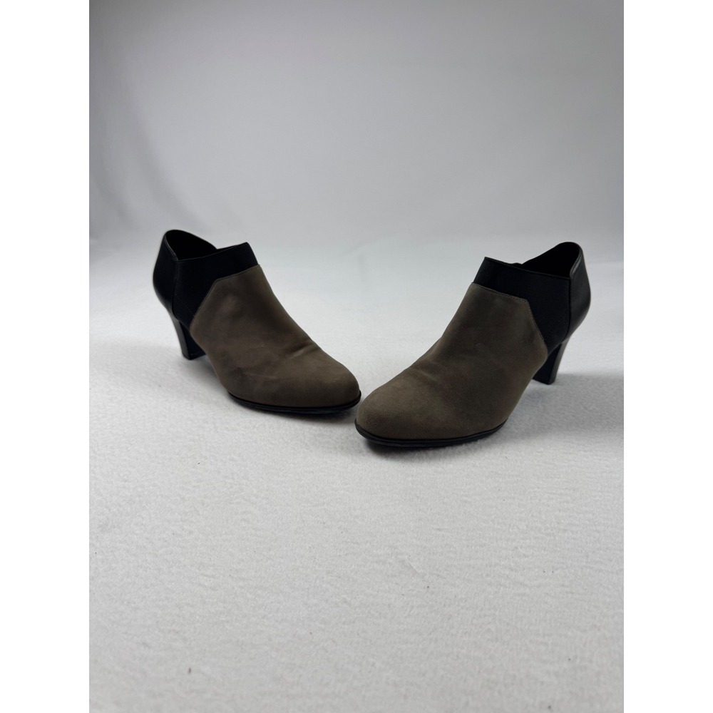 Minimalist Abeo Women 7.5 Victory Shootie Taupe Black Suede Leather Ankle‎ Boot
